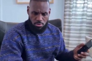 热火博主恶搞：当老詹得知阿德巴约打破自己热火队史得分纪录的反应😂